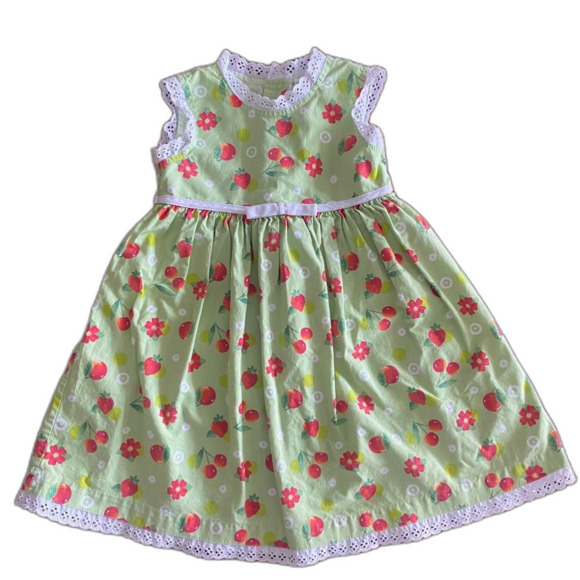 BT Kids Vintage Floral & Fruit Print Dress Girls’ 4 - Picture 1 of 11
